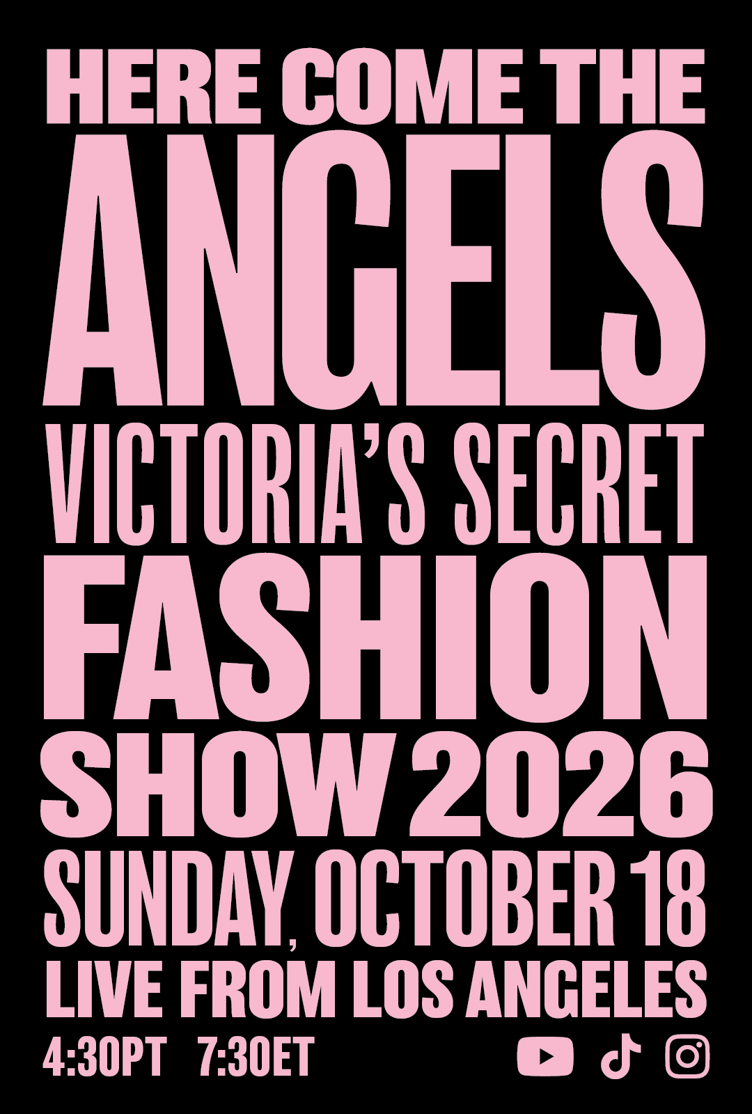 Poster for The Victoria's Secret Fashion Show 2026