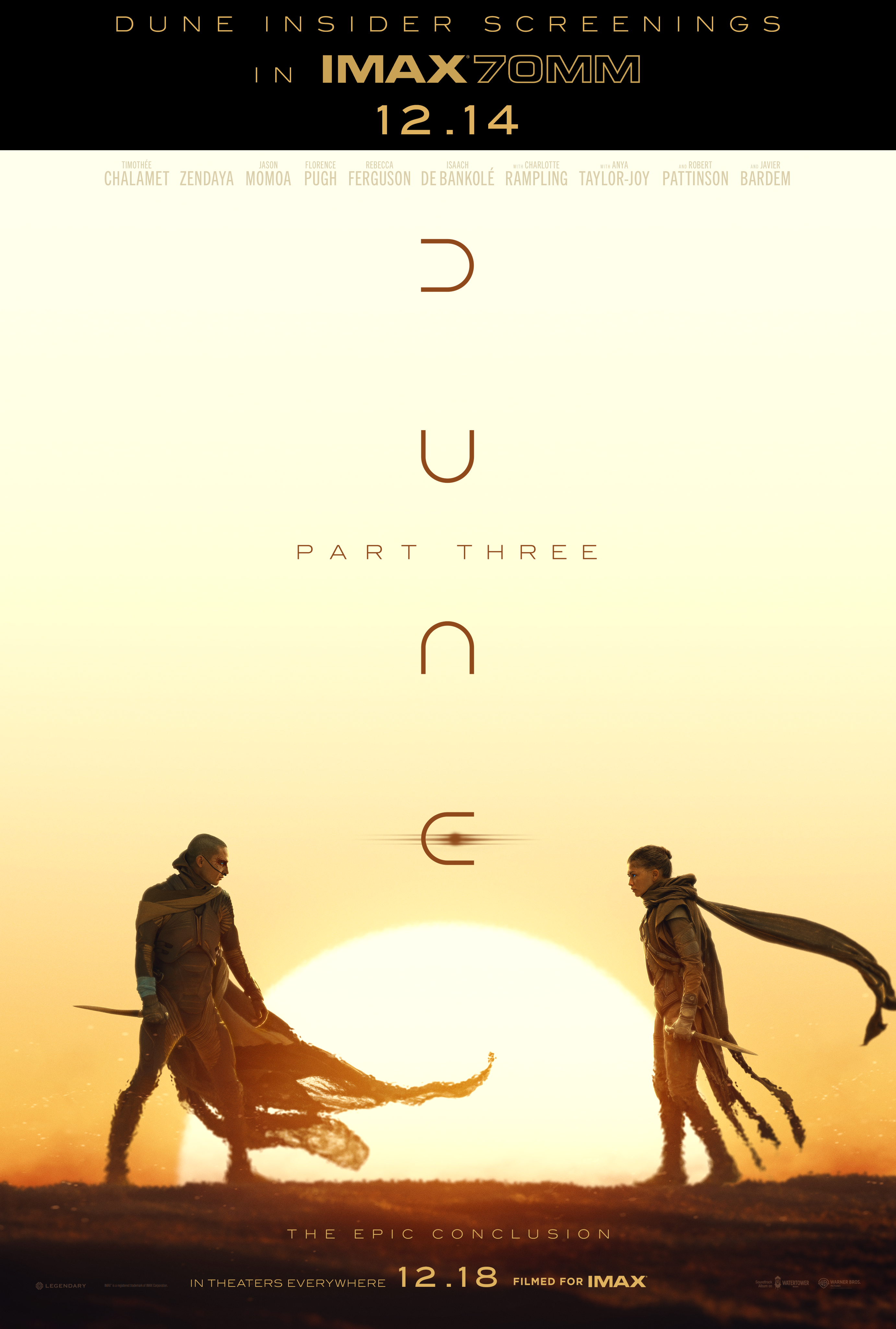 Poster for Dune: Part Three Insider Screenings in IMAX 70MM