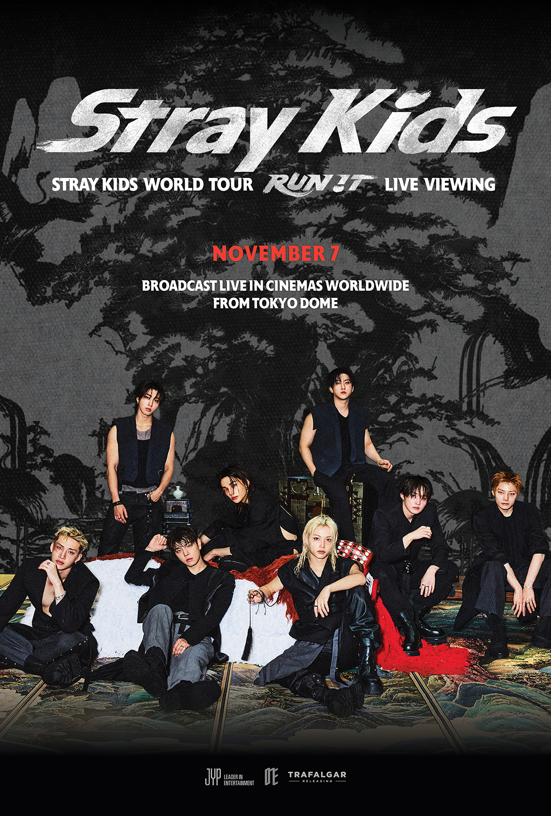 Poster for Stray Kids World Tour 'RUN IT' LIVE VIEWING